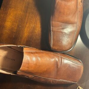 Bostonian Men's 11 M Brown Leather Loafers Made in Italy Square Toe shoes